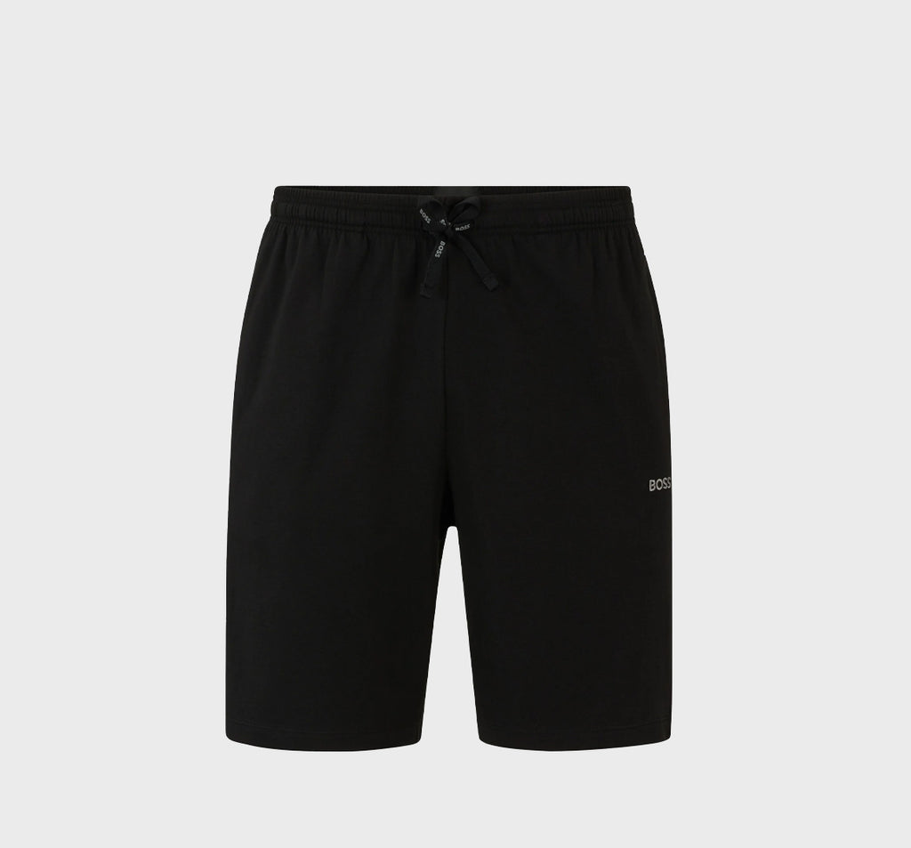 Shorts de algodón elástico con logo bordado