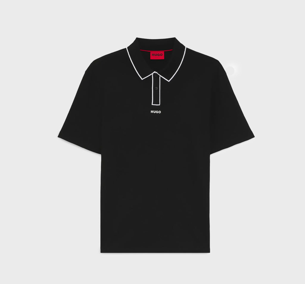 Polo Hugo Negro Hombre
