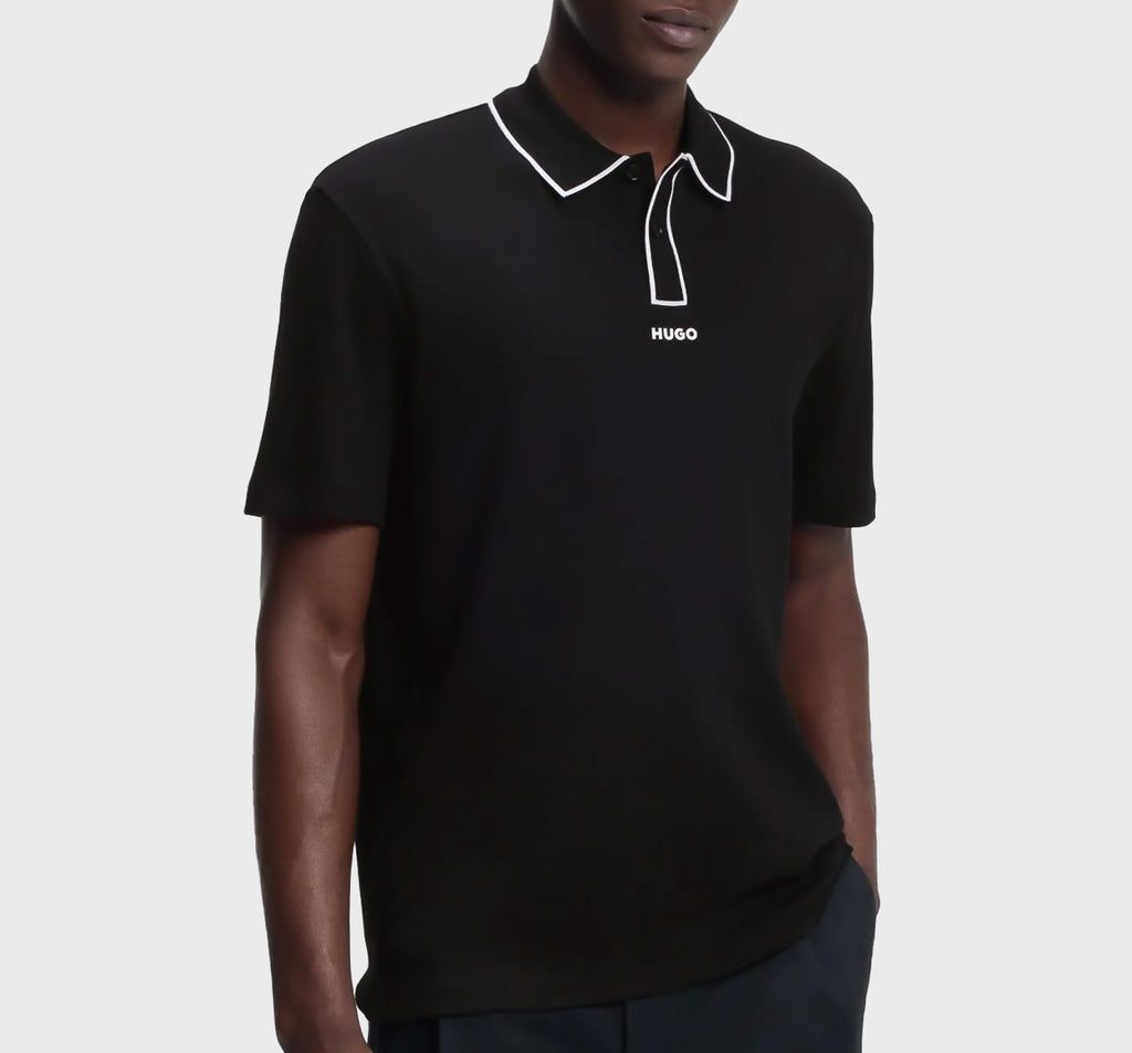 Polo Hugo Negro Hombre