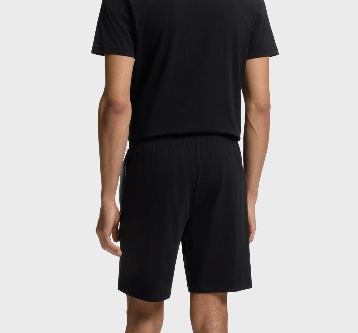 Shorts de algodón elástico con logo bordado