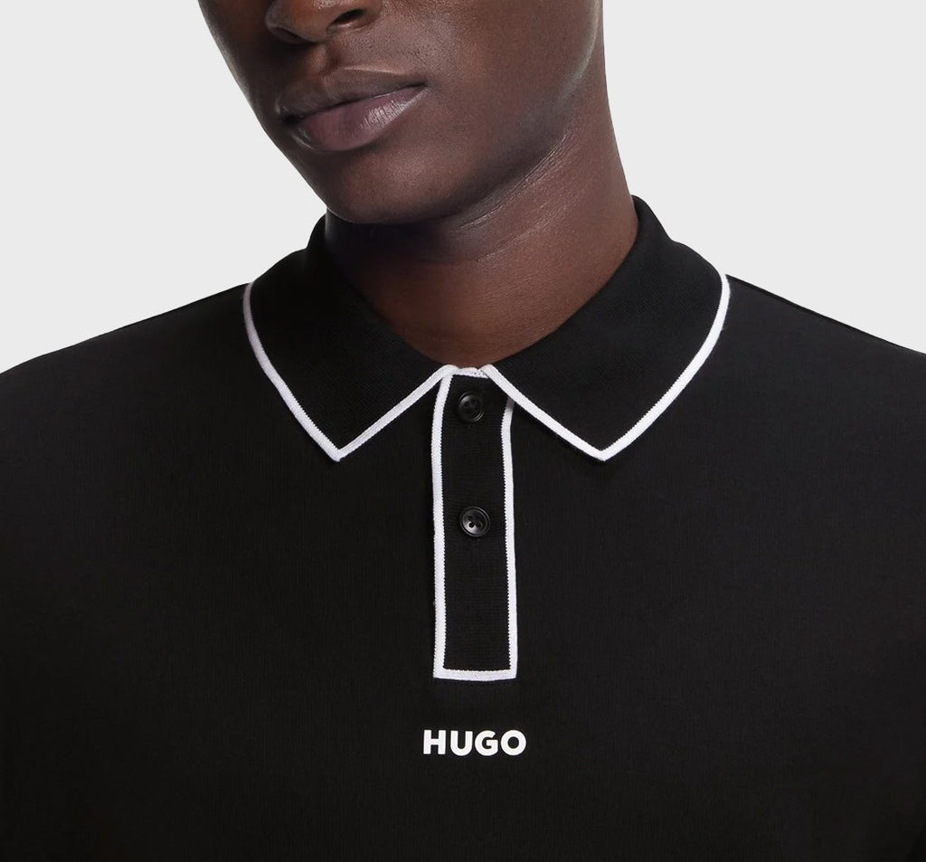 Polo Hugo Negro Hombre